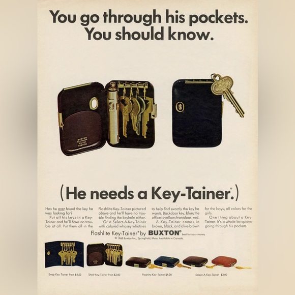 Vintage BUXTON Genuine Leather Key-Tainer - Picture 1 of 16